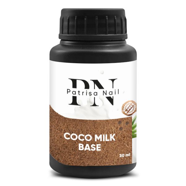 Coco milk base rubber base for gel polish, white, translucent, 30 ml