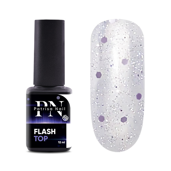 Glossy Flash Top with reflective particles, without sticky layer 12 ml
