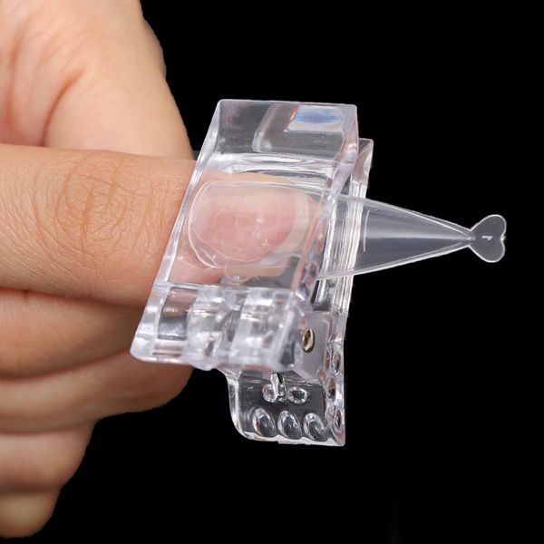 Transparent plastic nail tips clip 35x27 mm