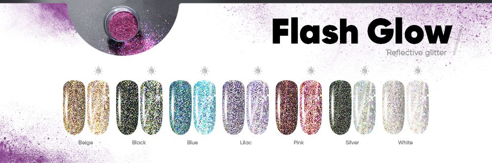 NEW! Reflective glitter "Flash Glow"!