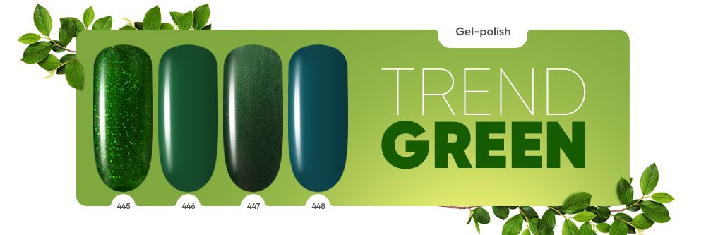 New! Gel polishes TREND GREEN