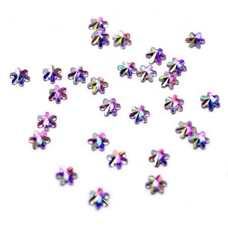 Rhinestones figured snowflake super-holography 4 mm