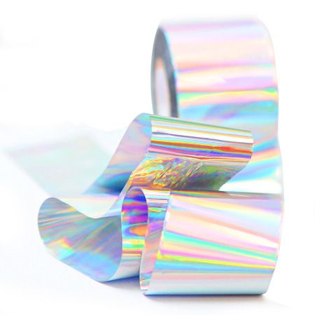 Broken glass foil №9 Holographic Platinum