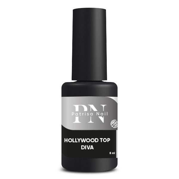 Hollywood-Top top coat without sticky layer Diva, 8 ml