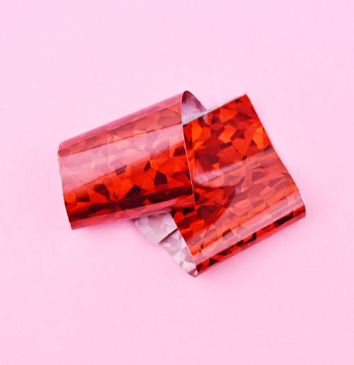 Nail casting foils №39 Red gloss kaleidoscope