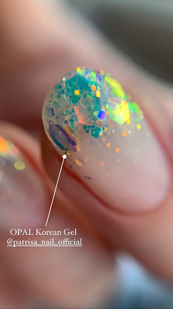 KOREAN GEL Green Glitter Design Gel, 5 gr
