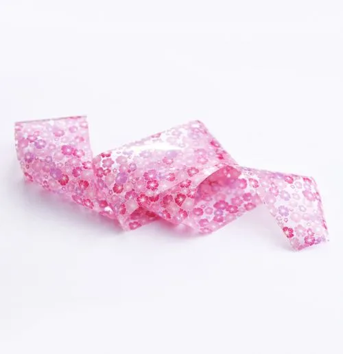 Nail casting foils №96 pink flowers