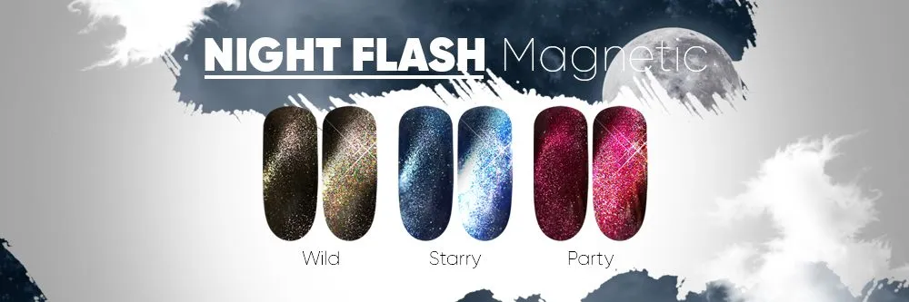 New! Reflective gel varnishes "Night Flash Magnetic"